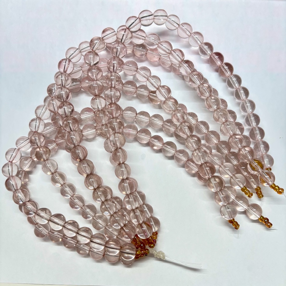 As Low As $2 Palest Pink Glass Rounds 10mm (30)